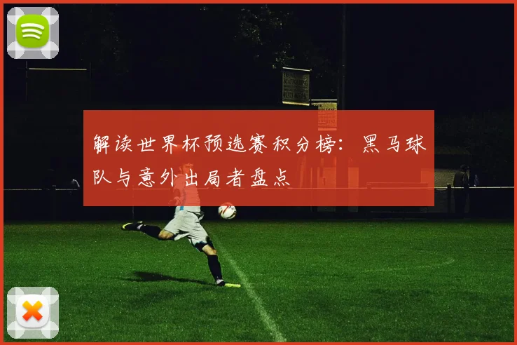 解读世界杯预选赛积分榜:黑马球队与意外出局者盘点